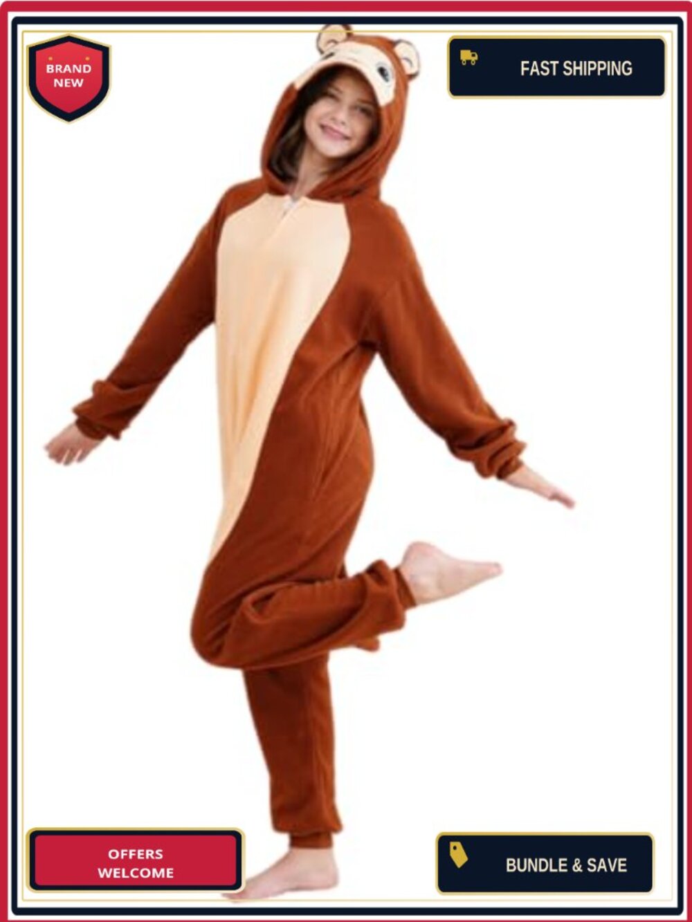 Unisex Adult Animal Onesie One Piece Pajamas Halloween Costume Sleepwear Fleece
